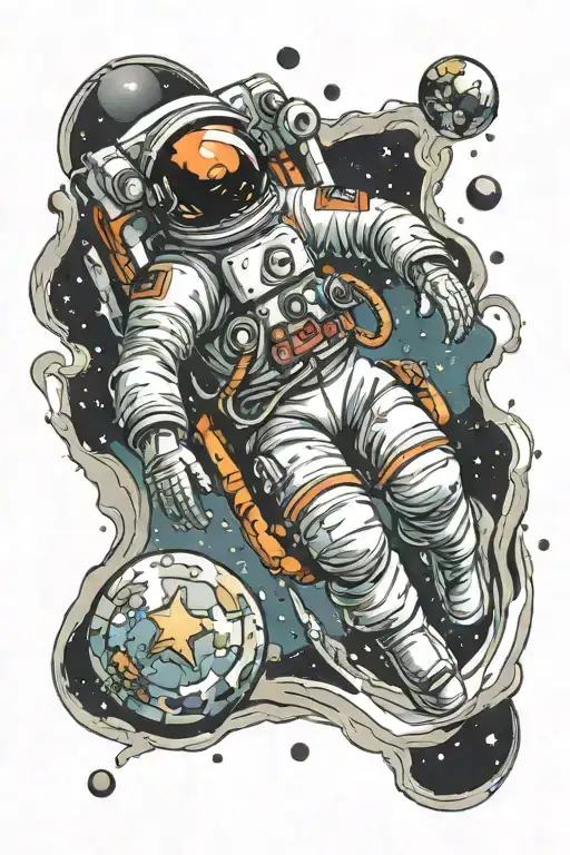 Astronaut Floating In Space