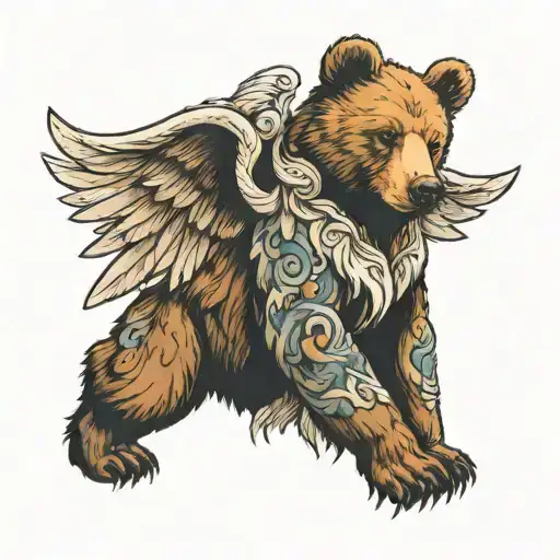 Bear Cub With Angel Wings