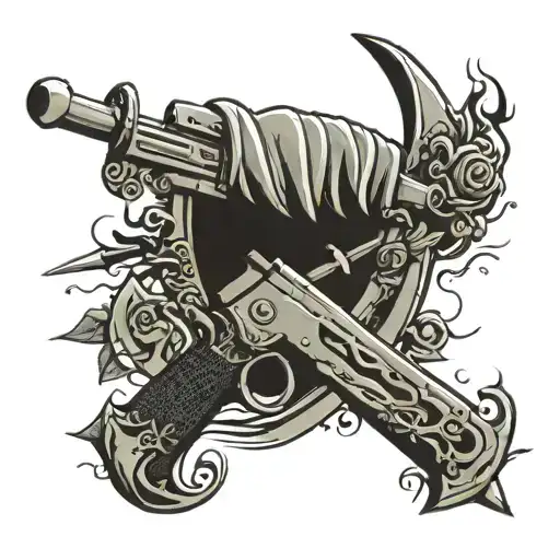 Ak47 And Sword Piercing