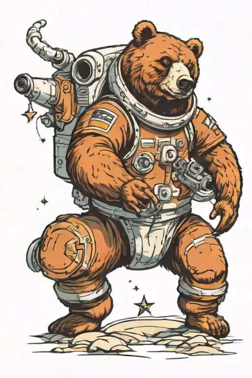 Bear And Astronaut