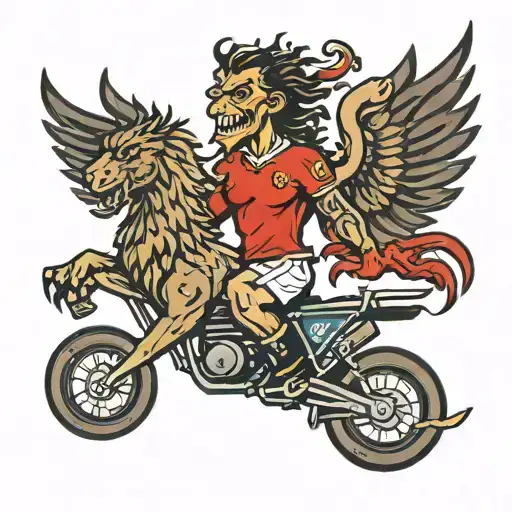 The Manchester United Devil Riding An Eagle