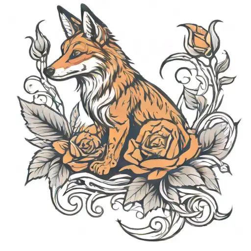Cayote With Rose
