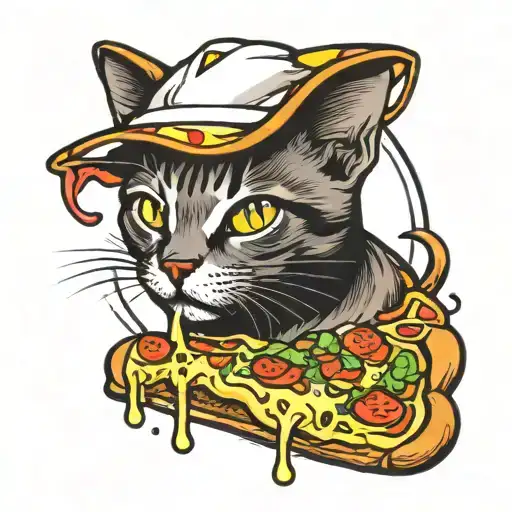 Cat Pizza Slice