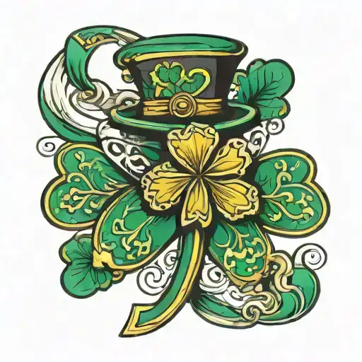 Shamrock With Banner Wrapping
