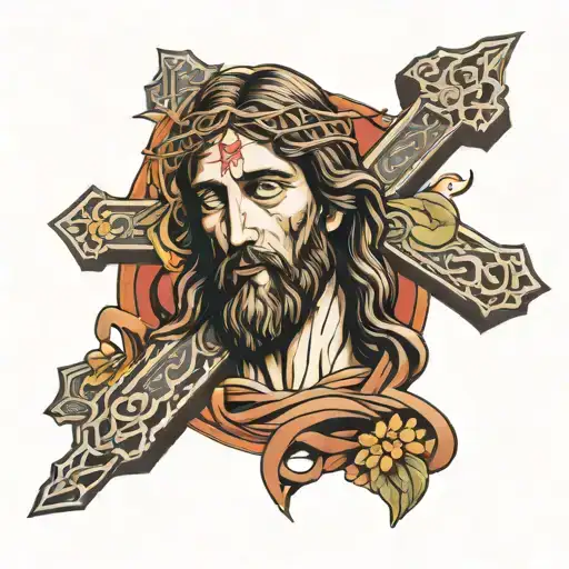 Jesus With Cross And Verse Wrapped