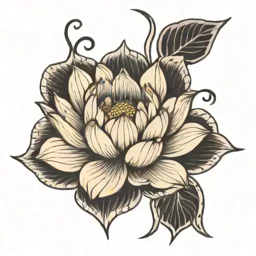 Lotus Flower Large Black