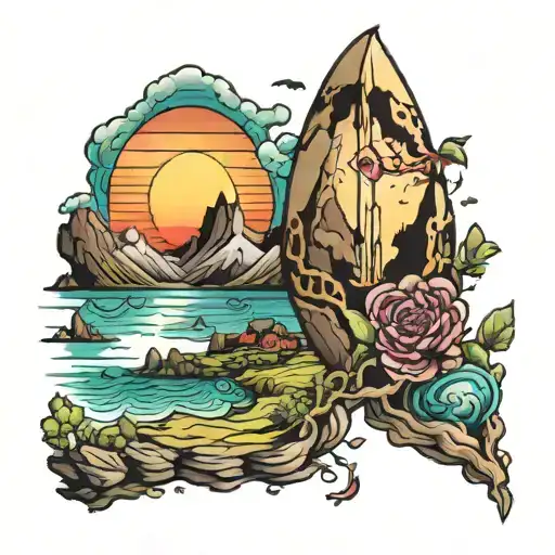 Full Hand Travel Tattoo Isle Of Skye