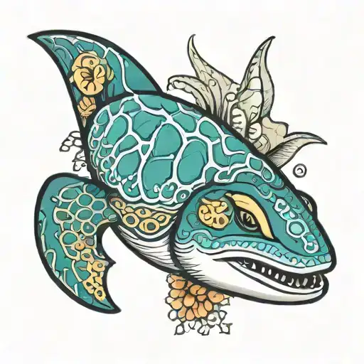 Tropical Fish Sweet Lips Turtle Reef Shark Swimming