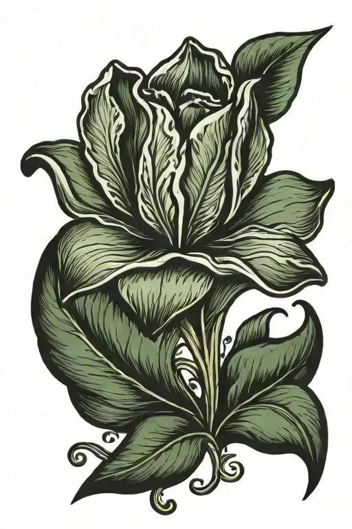 Tulip With Rhine River As Stem German And Switzerland Flag