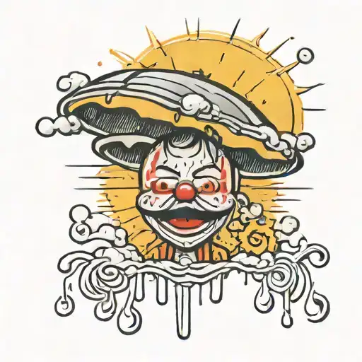 Rain Clowd With Sun Shining