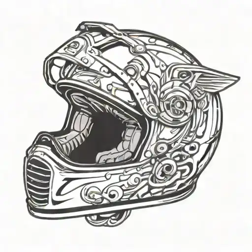 An Outline Of A Basic Racing Helmet