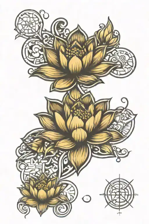 Lotus And Swastika Sacred Geometry Golden