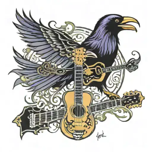 Ravens Guitar Made