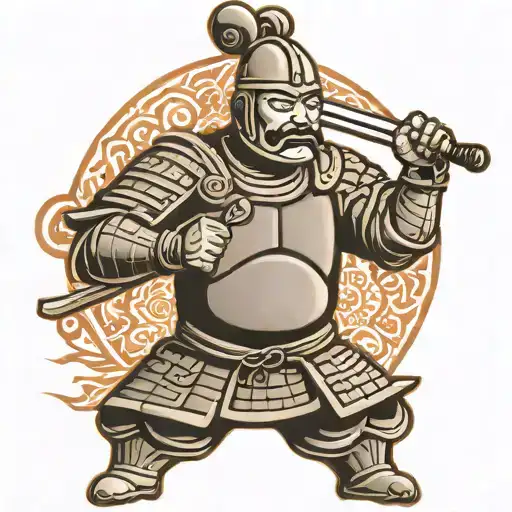 Chinese Terracotta Warrior Wielding A Sword