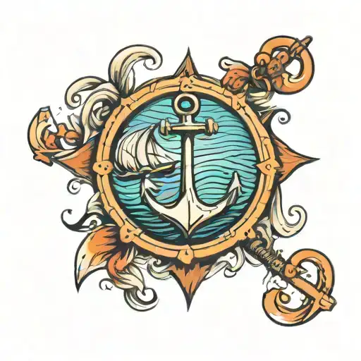 99 With An Anchor And Waves