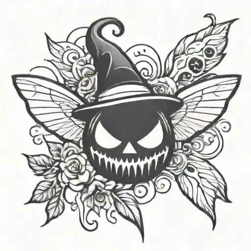 Halloween Back And White Cute