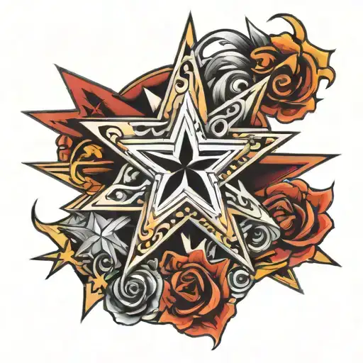 A Tattoo That Says Superstar With A Star And With The 06-10-2006 07-21-2024