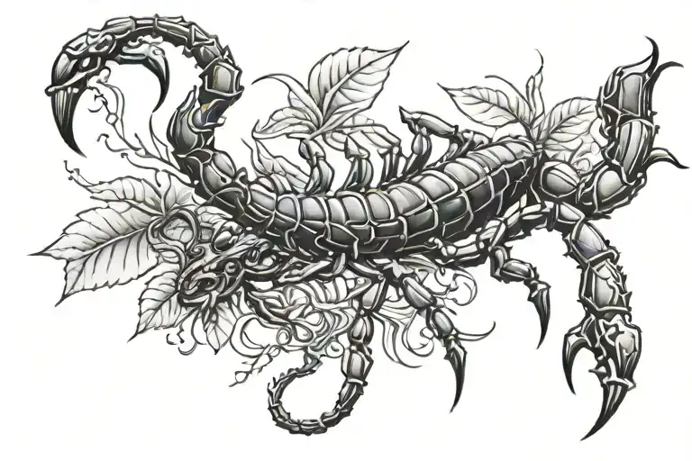 Scorpion And Thorns Growing