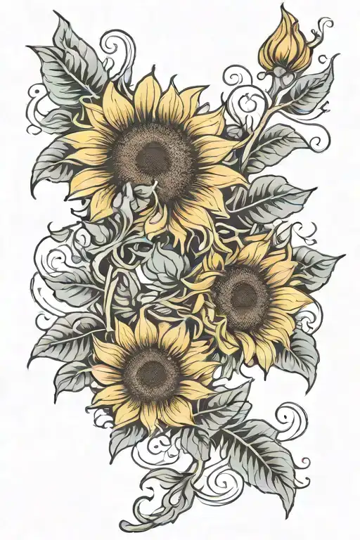 Sunflower Intertwined
