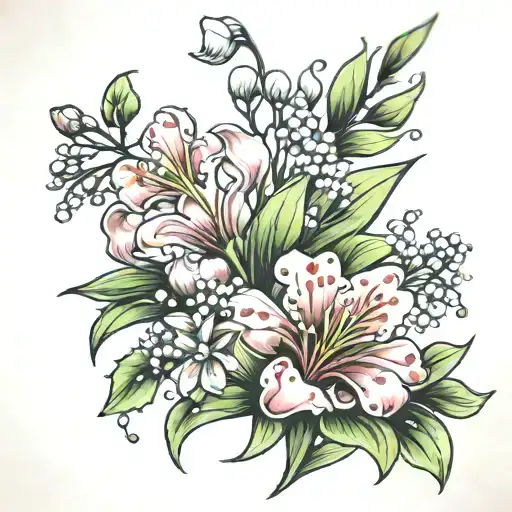 Lily Of The Valley And Carnation Flower
