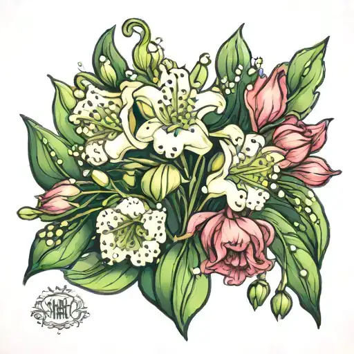 Lily Of The Valley And Carnation Flowers