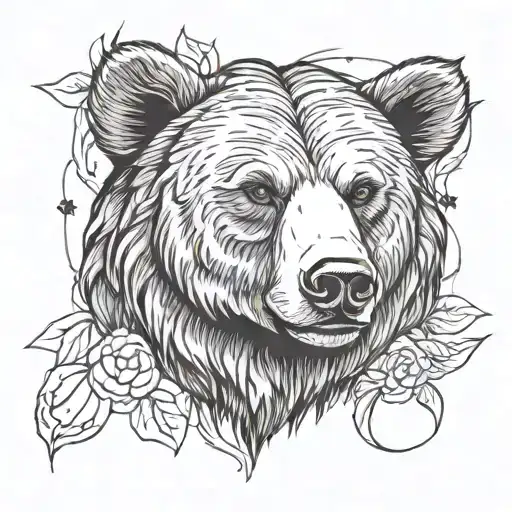 Bear Head On Arm And Sleeve Forrest Tattoo Of Bear