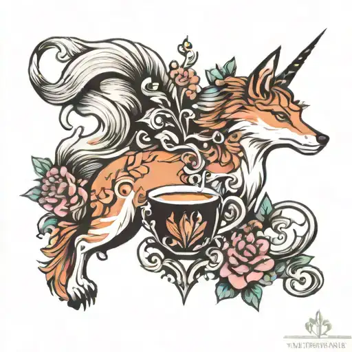 Unicorn Fox Coffee Cup