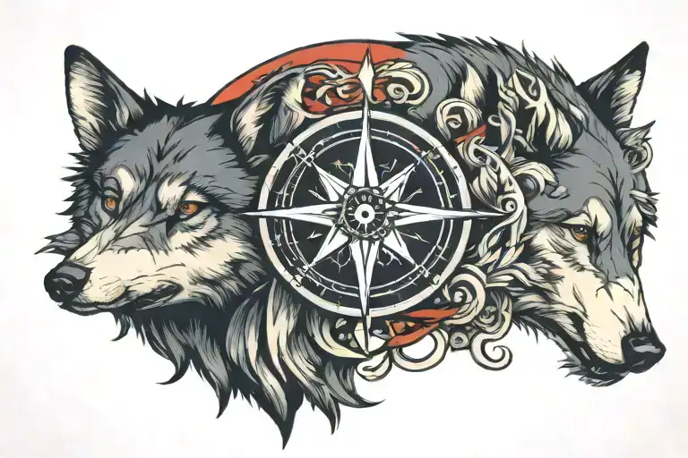 Wolf Compass Intertwined