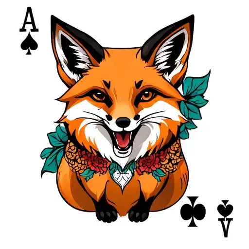 Ace Card With Fox Full Body
