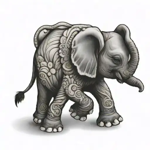 Baby Elephant Standing