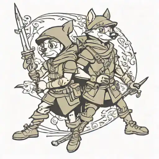 Robin Hood And Little John Disney