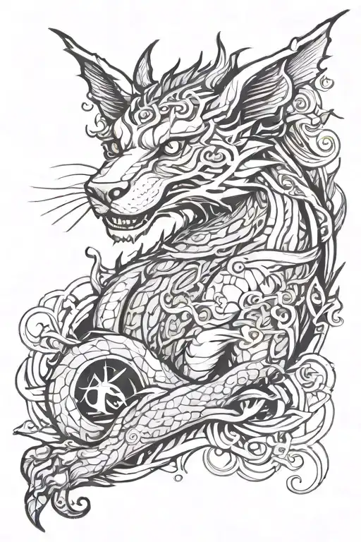 Wiccan Water Wolf Dragon Peace