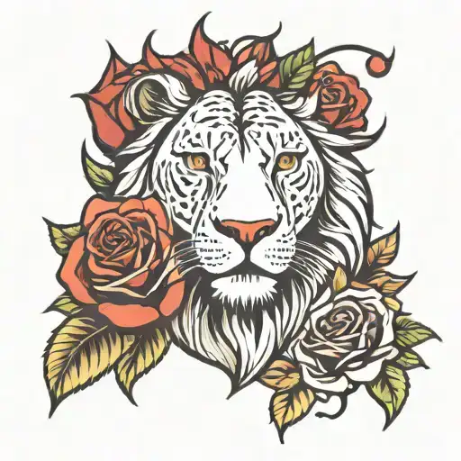 Black Rose And Lion