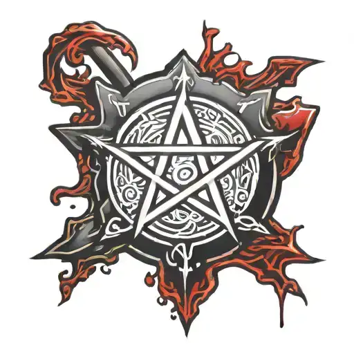 Atheist Symbol Covered In Blood