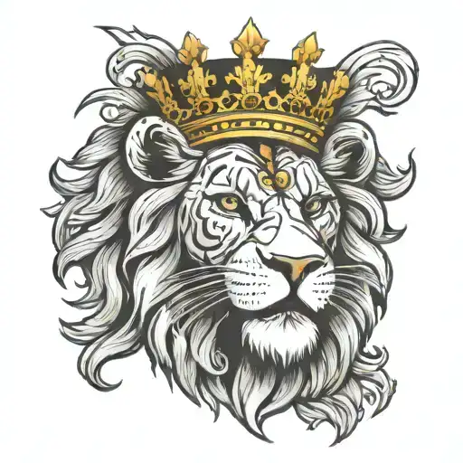 Bavarian Lions Head With A Crown