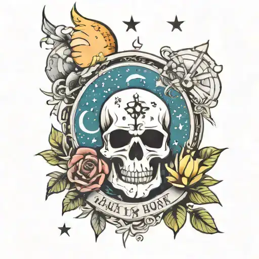 Memento Mori Moon Stars And Island