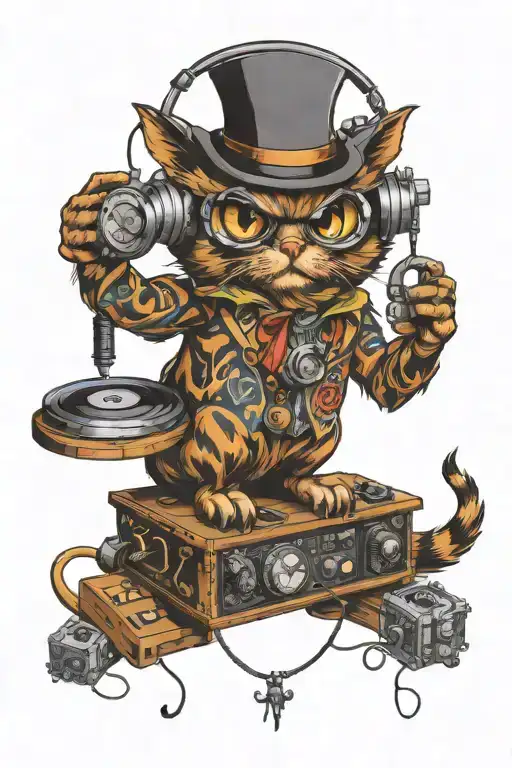 Cat Time Travel Music Dj Owl Garrix