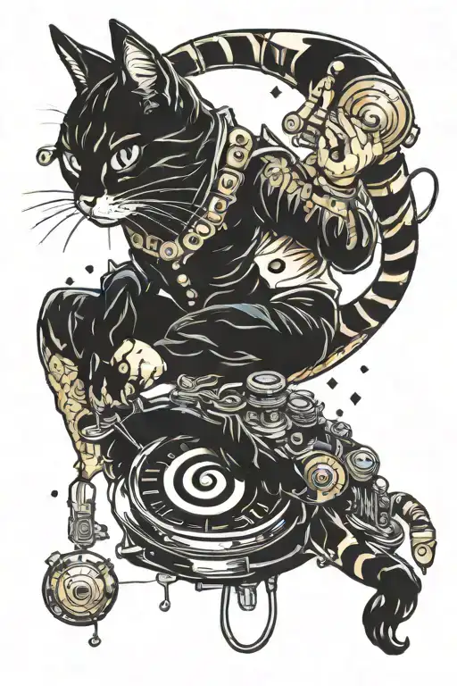 Time Cat Dj Music Aquarius Zodiac Garrix