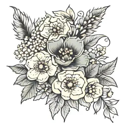 June Birth Flower October Birth Flower November Birth Flower Bouquet