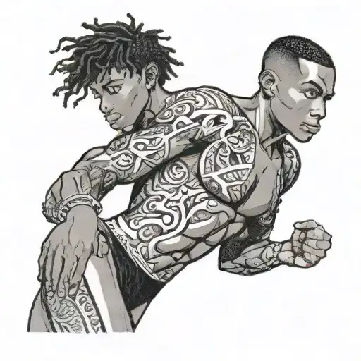 Muscular Black Boy In Speedo