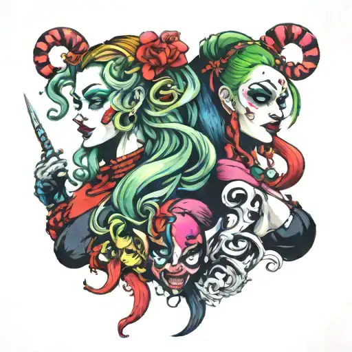 Medusa And Harley Quinn