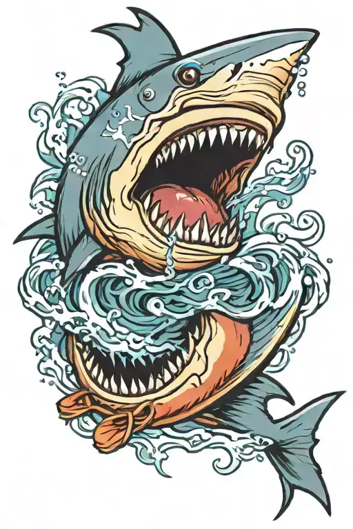 Shark Eating The Jesus Fish