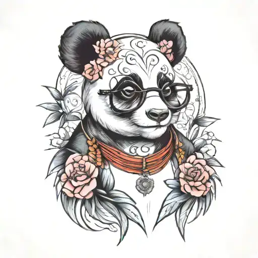 Female Panda With Eyeglasses
