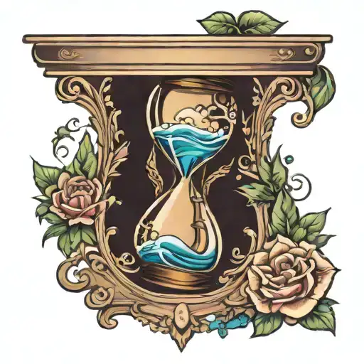 Hour Glass Water Clock Embedded