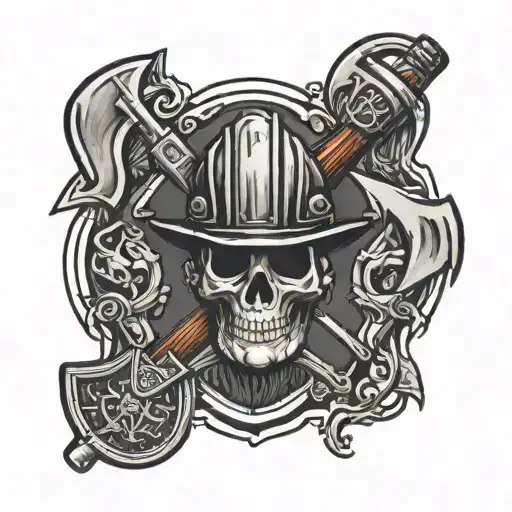 Firefighter Axes Crossed