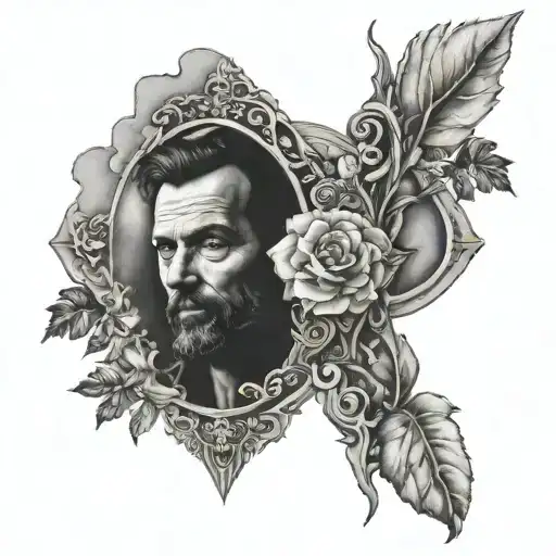 Full Sleeve Tattoo In Black And White Ansel Adams Photography Style