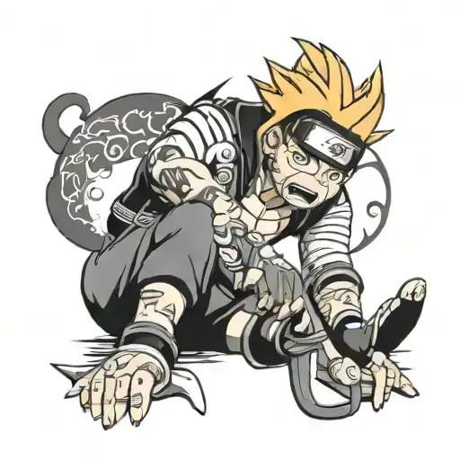 Naruto Sitting Angry