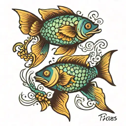 Pisces Fish Swimming