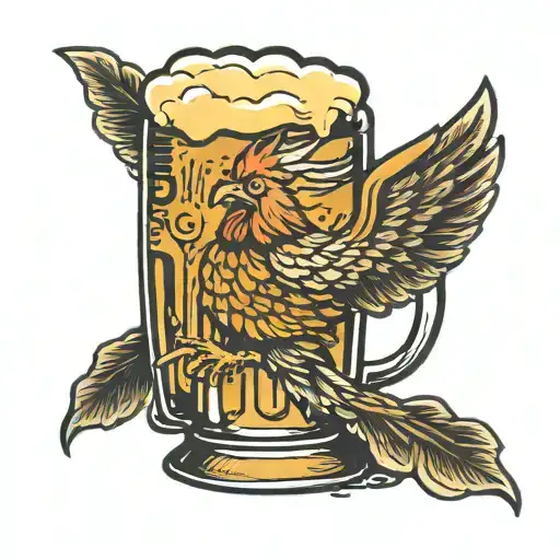 Chicken Wing Running Beer Mug