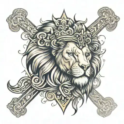 Lion With Cross